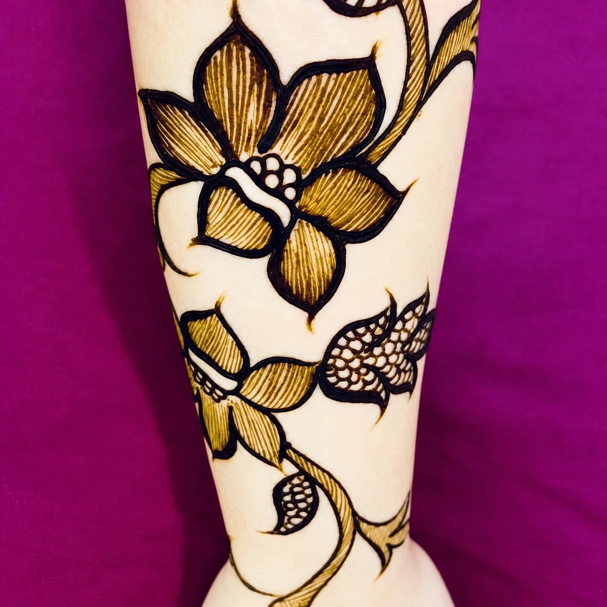 Forearm Arabic Floral Henna