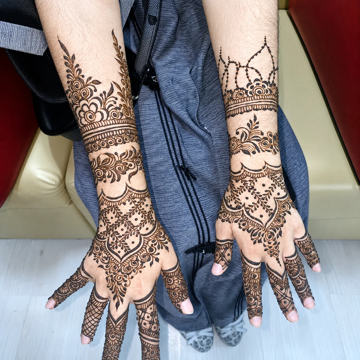 Royal Bridal Twin Arms Heavy Mehndi